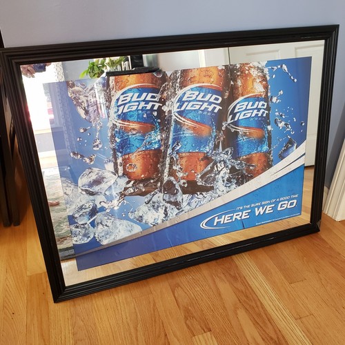 Bud light beer mirror plastic - mirror,